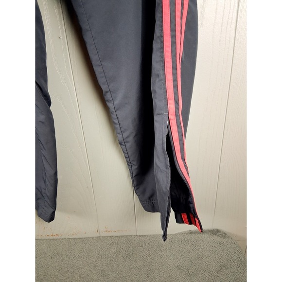 Vintage Adidas Track Pants Adult Large Ankle Zip 3 Stripes Gym Training Workout - Picture 8 of 9